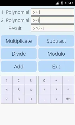 Polynomial Calculator android App screenshot 0