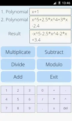 Polynomial Calculator android App screenshot 2